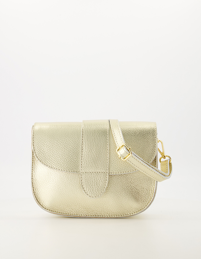 Tas Maan Metallic Leer Goud