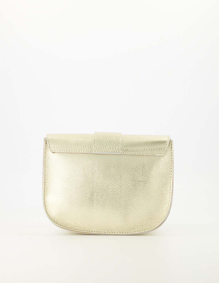 Tas Maan Metallic Leer Goud