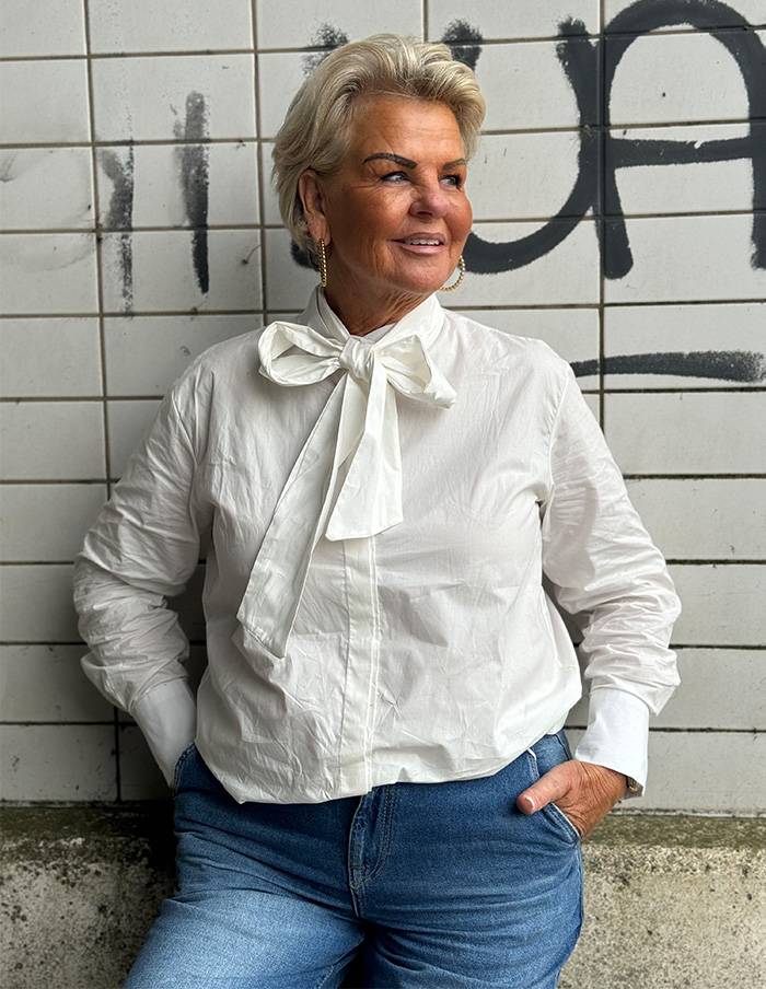Blouse Salerno Strik Wit