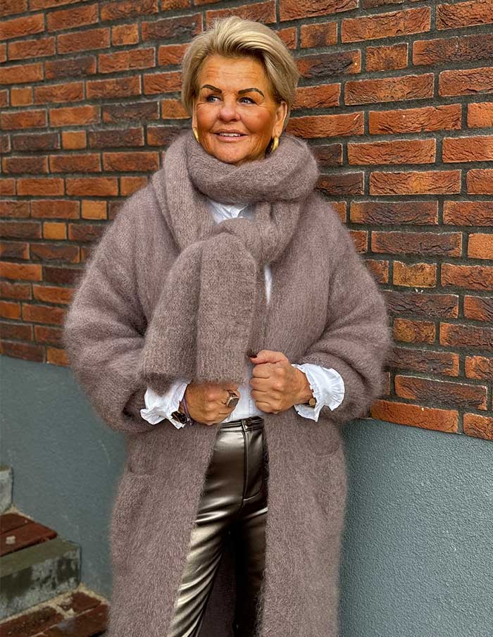 Sjaal Unique 22133 Taupe