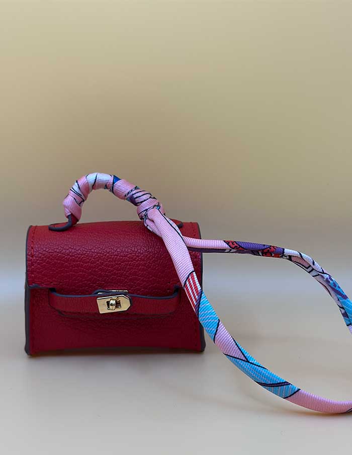 Bag Charm Birdie Rood 