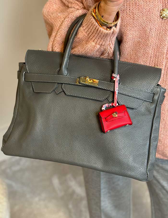 Bag Charm Birdie Rood 