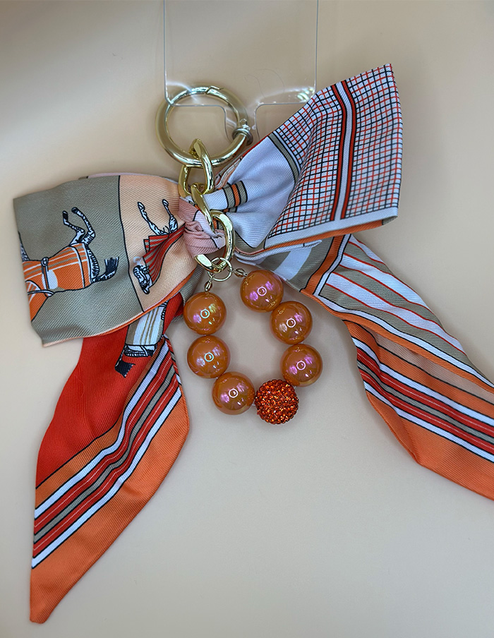 Bag Charm Strik Oranje