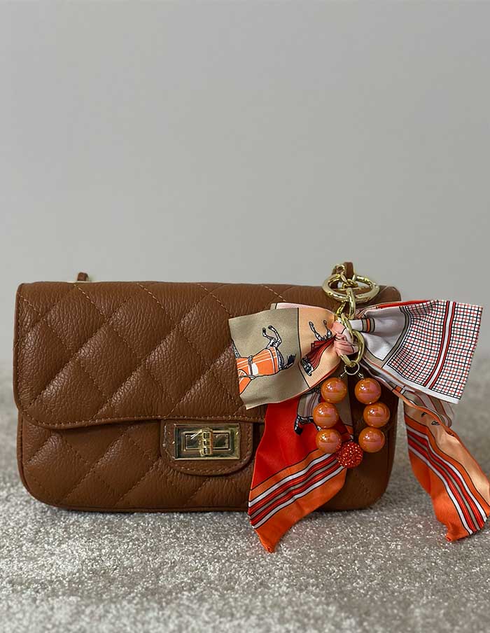 Bag Charm Strik Oranje
