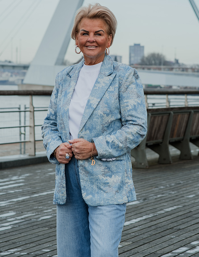 Blazer Bridge Pailletten C30095 Lichtblauw