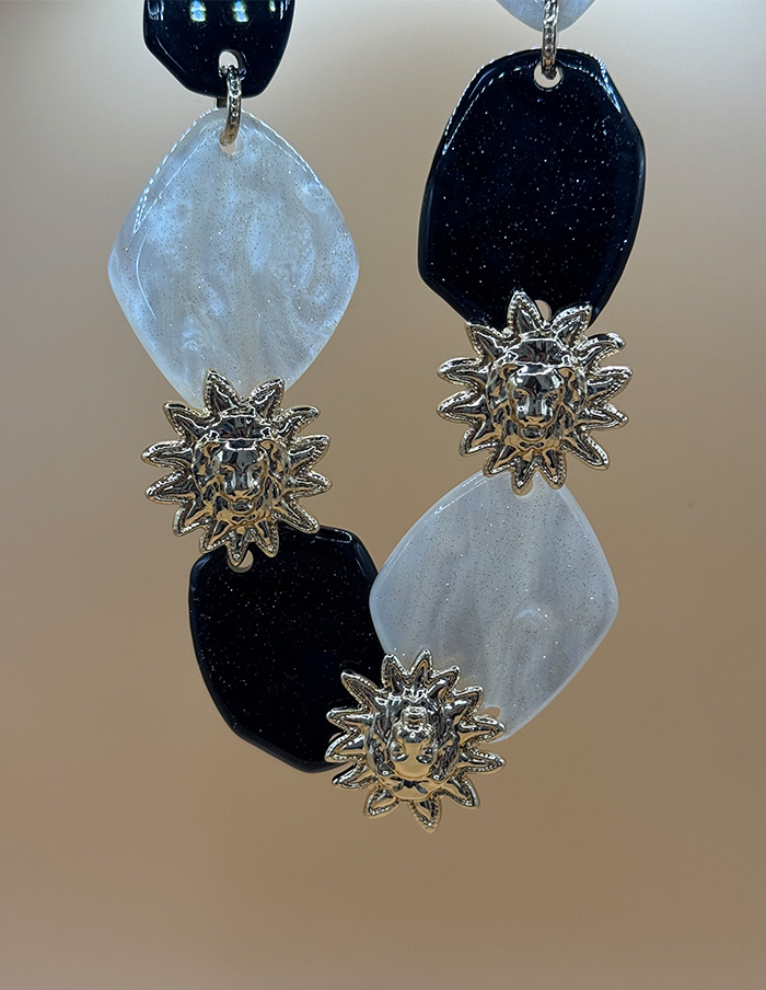 Ketting Midnight Sun Zwart/Roomwit