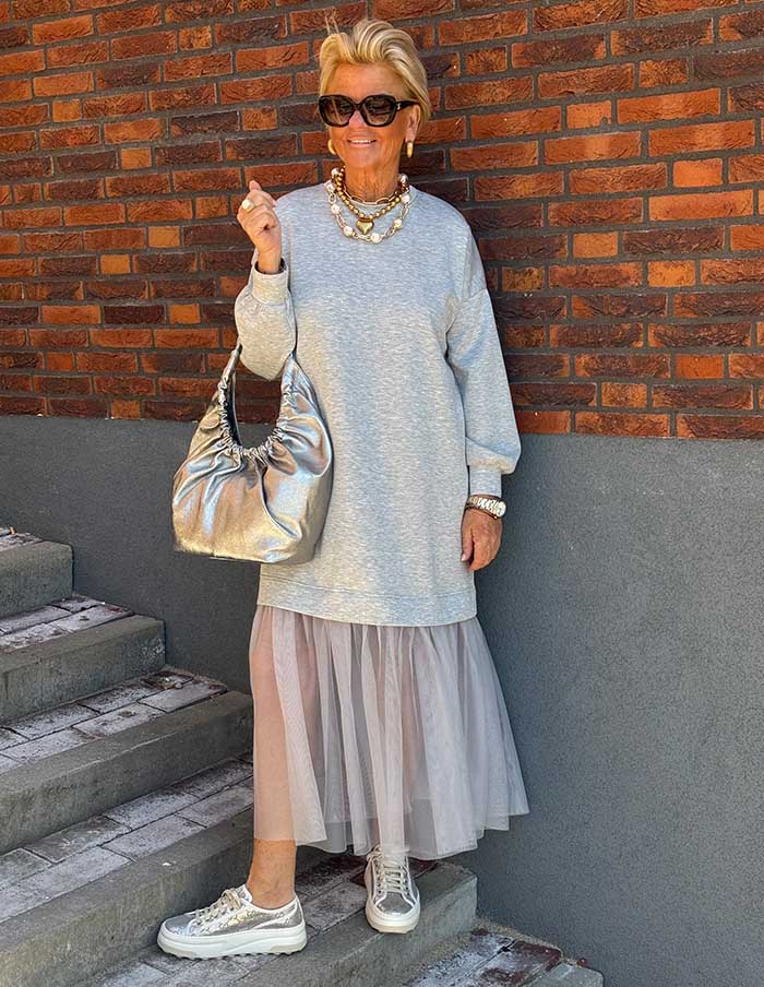Jurk Lima Tulle 79724 Grijs
