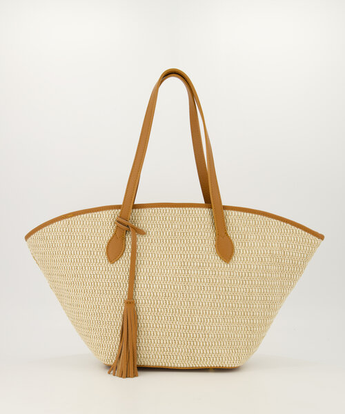 Tas Ruby Raffia Cognac