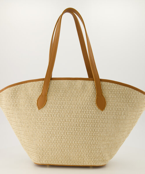 Tas Ruby Raffia Cognac