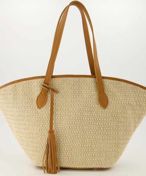 Tas Ruby Raffia Cognac