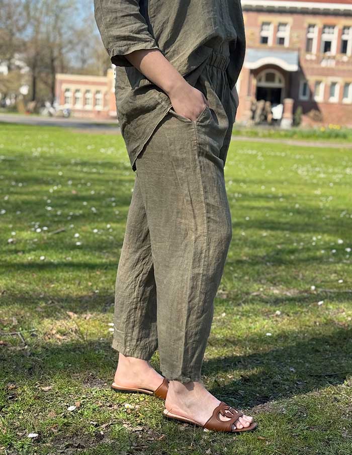 Broek Short Le Lin 06053 Legergroen