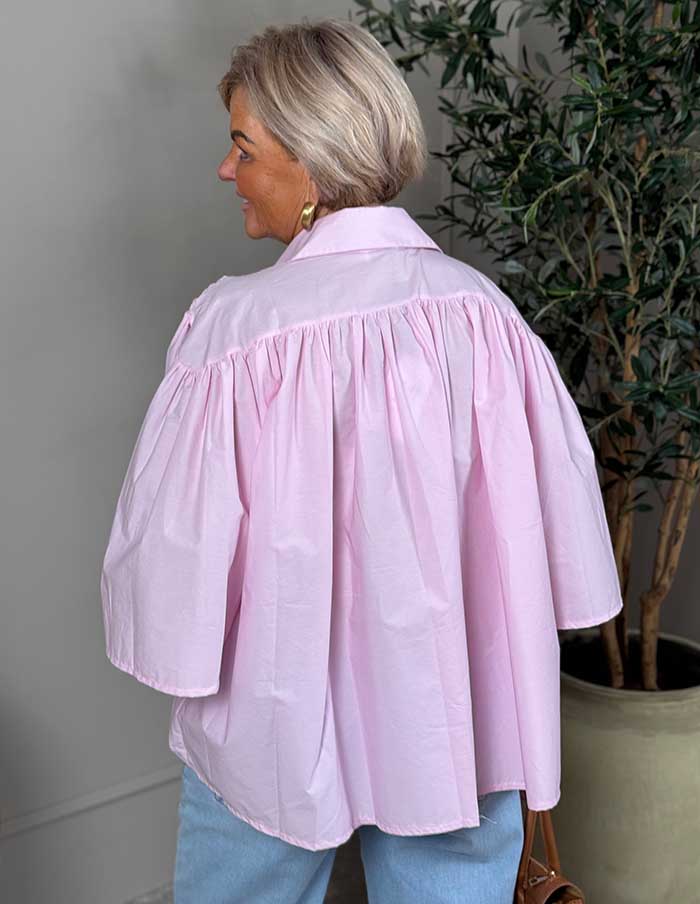 Blouse Flou 39856 Roze