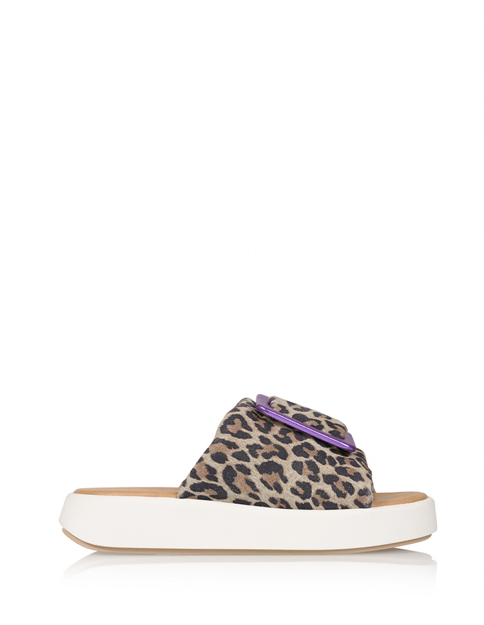 DWRS Slipper Fogo Leopard/Purple