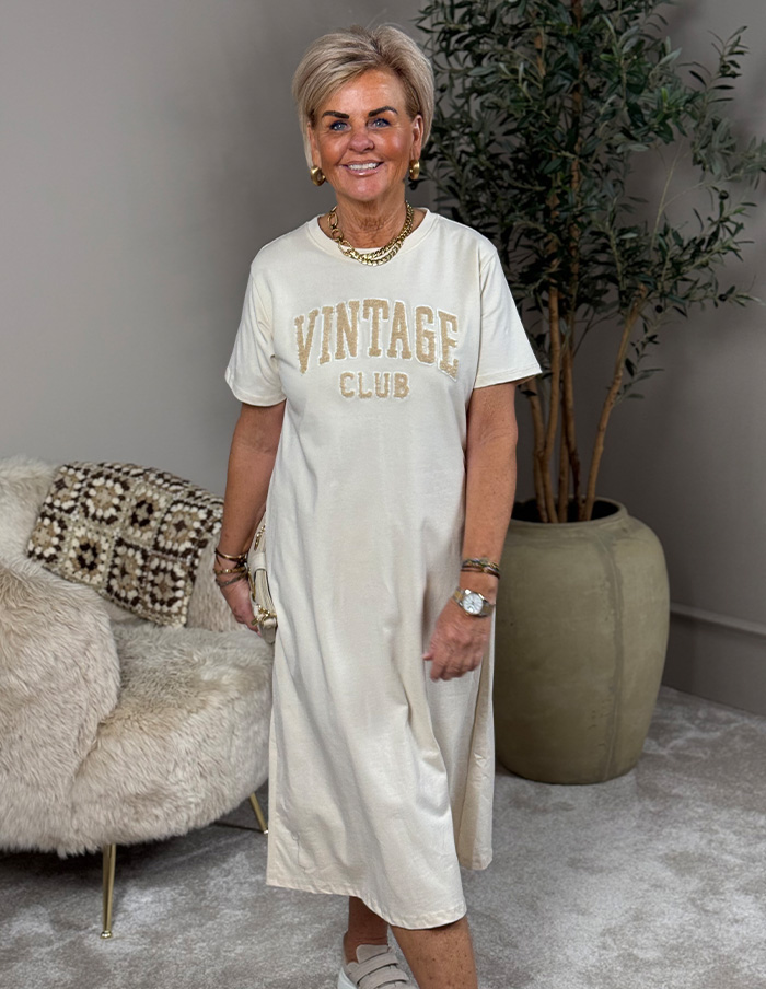 Jurk Vintage Club 4085 Roomwit