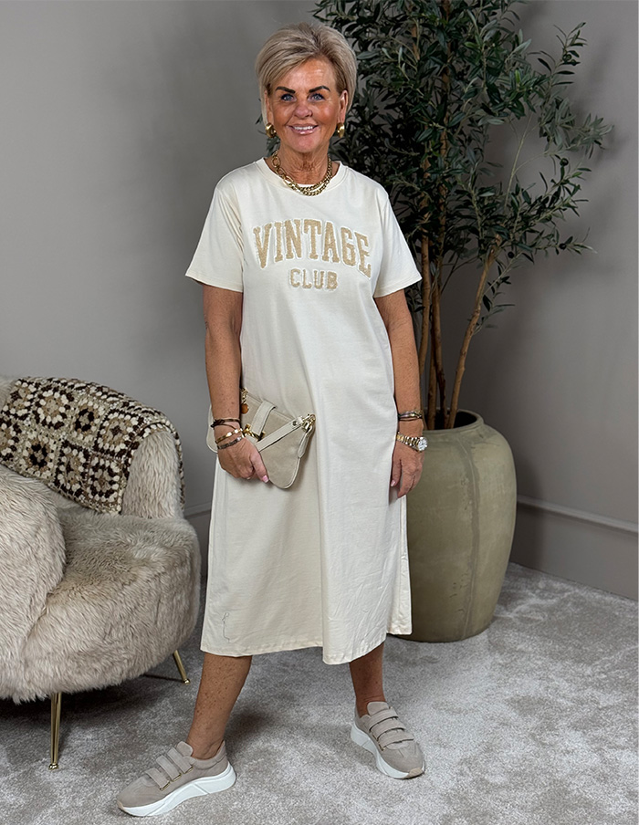 Jurk Vintage Club 4085 Roomwit