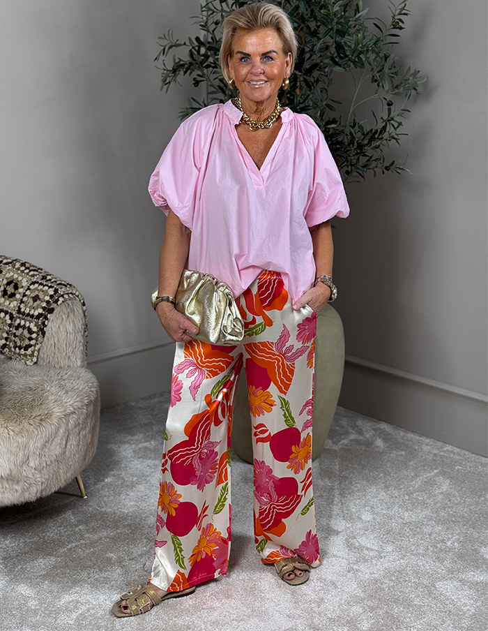 Broek Tropische Glamour 6405 Fuchsia