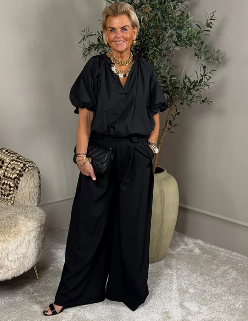 Broek Palazzo Chic 566 Zwart