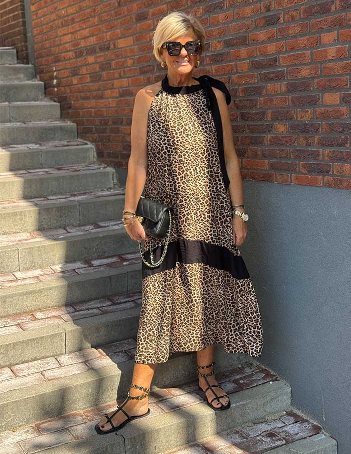 Jurk Moana 33661 Zwart/Leopard