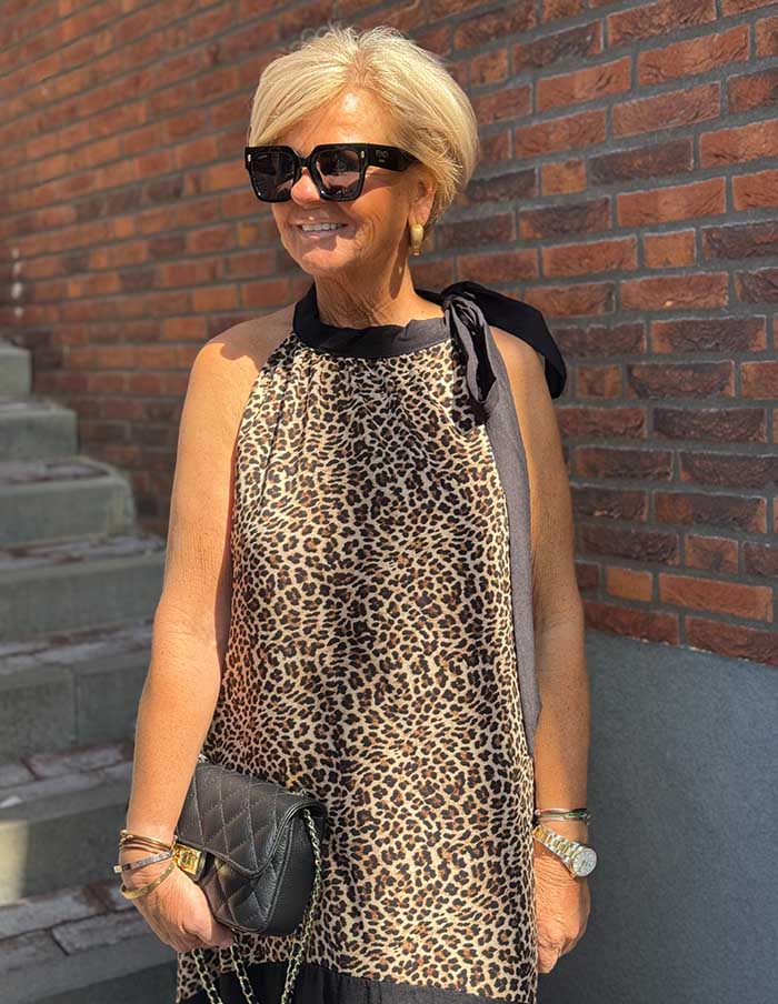 Jurk Moana 33661 Zwart/Leopard