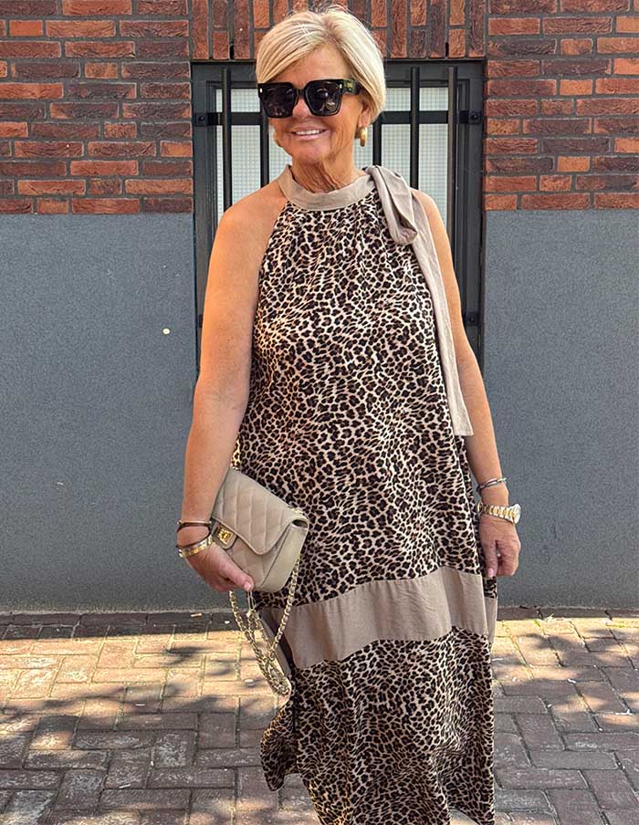 Jurk Moana 33661 Taupe/Leopard