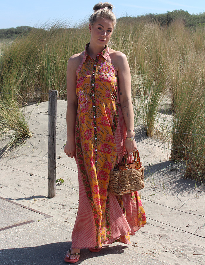Jurk Alisha Geel