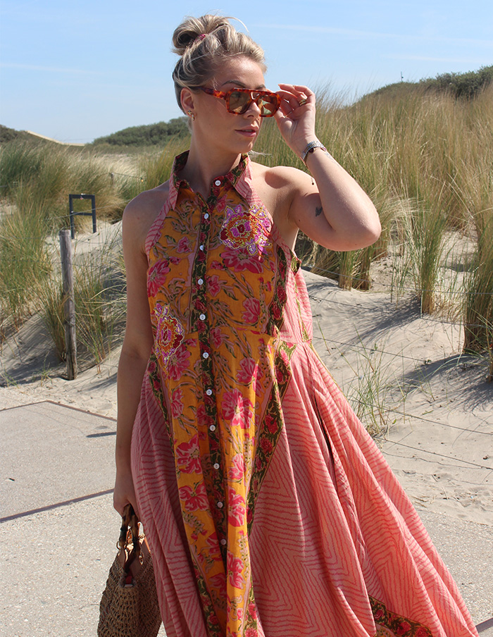 Jurk Alisha Geel