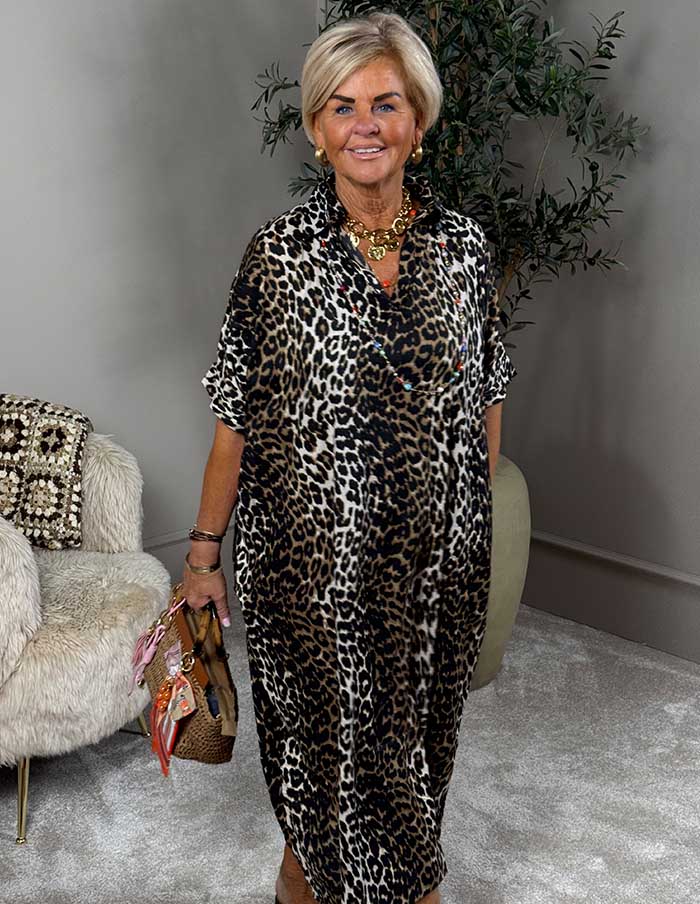 Jurk Ravage Leopard/Camel
