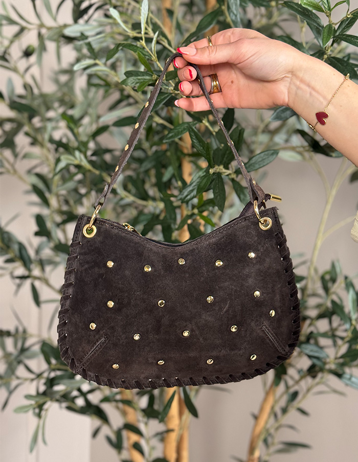 Tas Casey Suede Donkerbruin