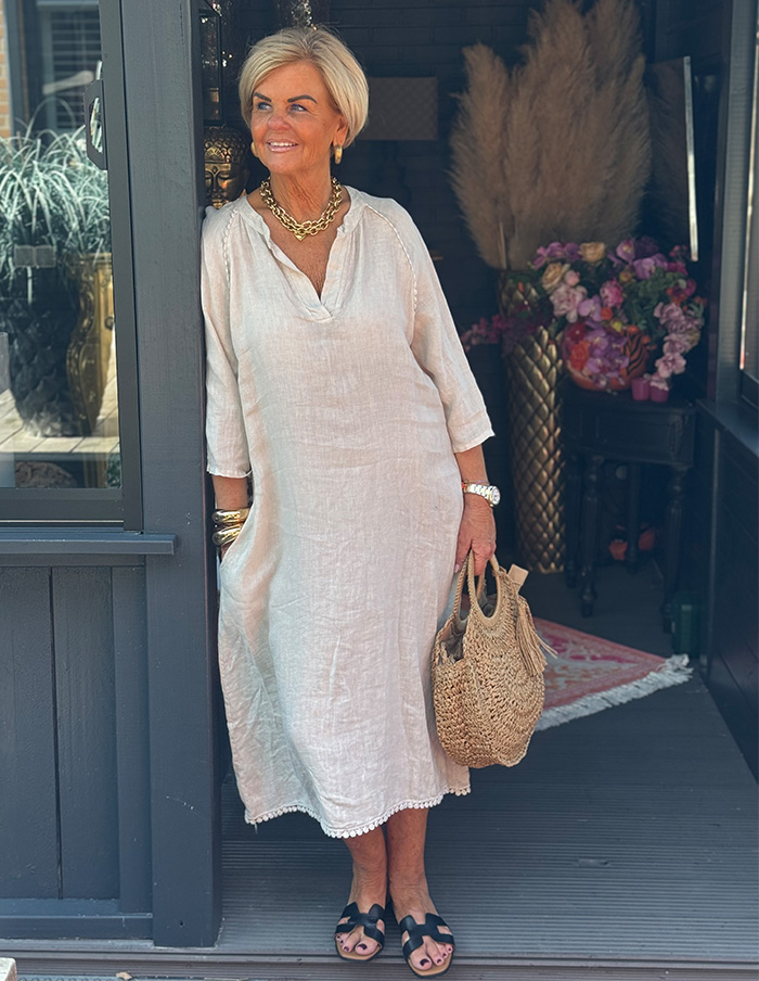 Jurk La Côte Linnen 7161 Beige 