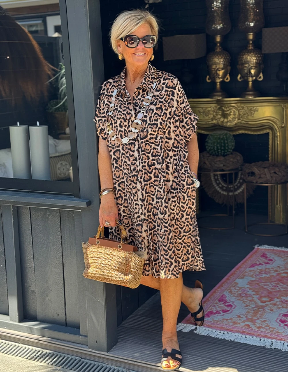 Jurk 2 Mancha Loca Leopard 613 Camel
