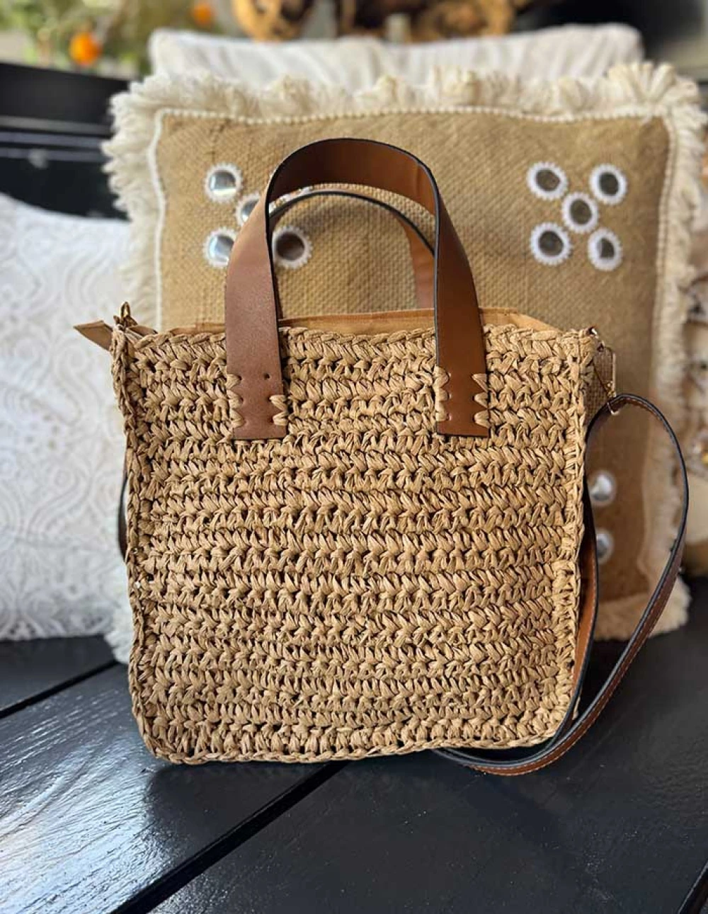 Tas Ola de Palma Raffia 
