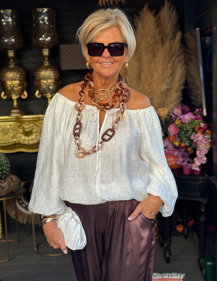 Broek Aura 32331 Donkerbruin