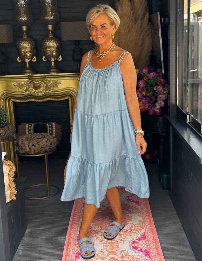 Jurk Bleu Élégant 83493 Light Blue