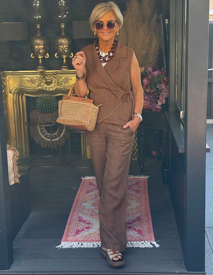 Gilet Le Lin 31241 Donkerbruin