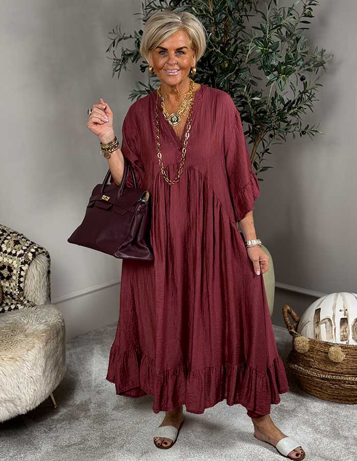 Jurk Linde 196 Bordeaux