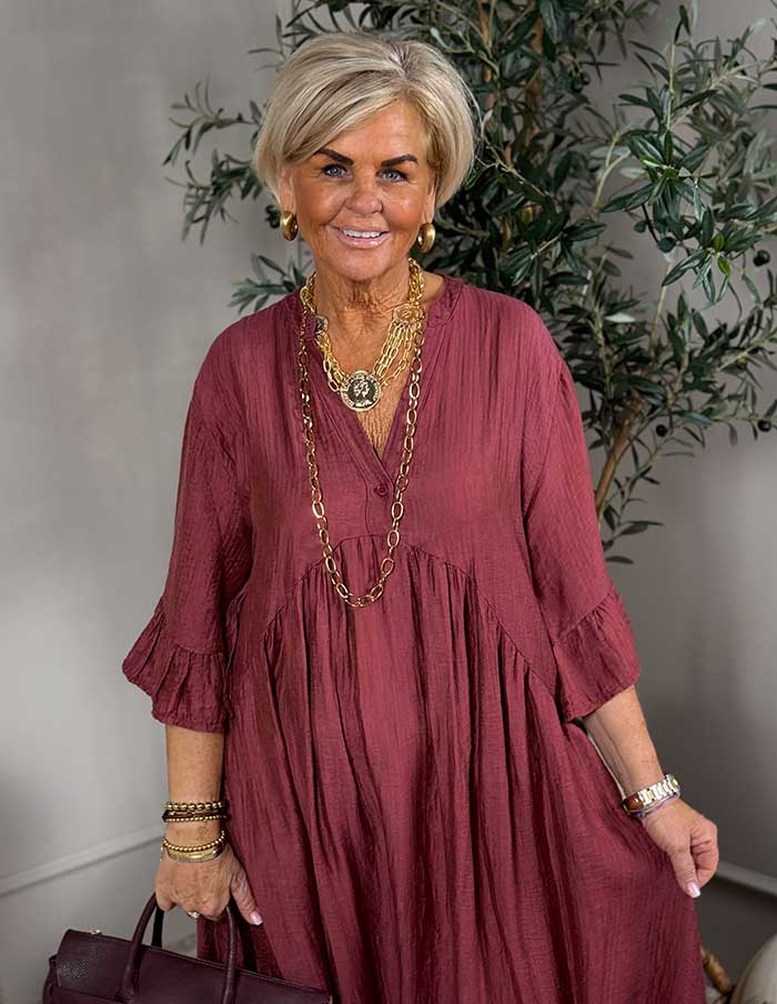 Jurk Linde 196 Bordeaux