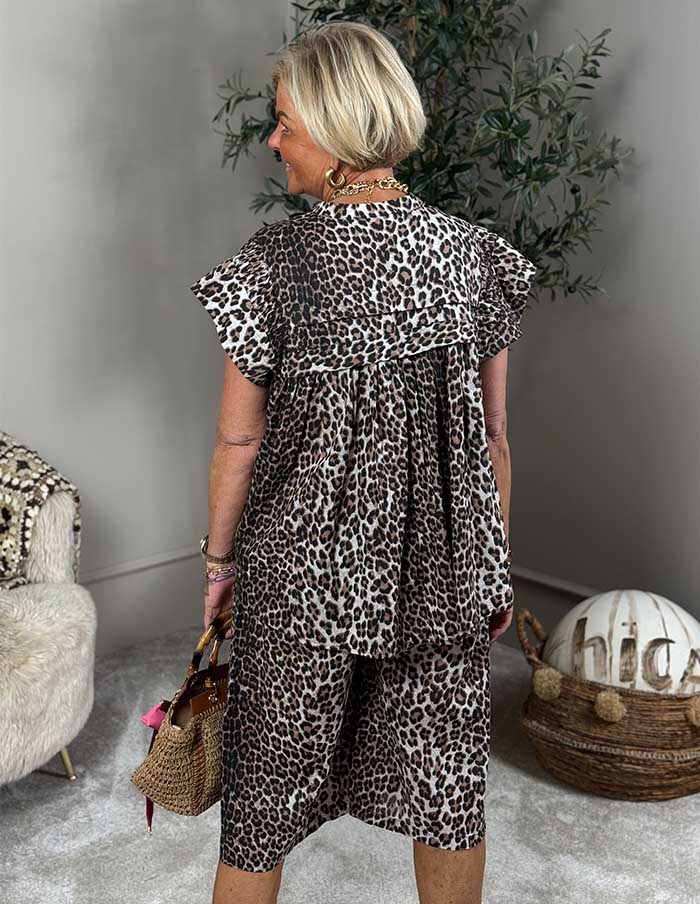 Blouse Ruffle Riva 18022 Leopard