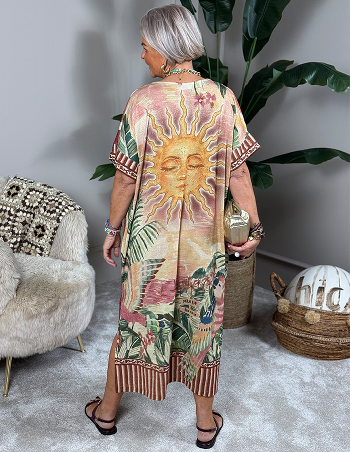 Jurk Shimmer Sun 3252 Oranje