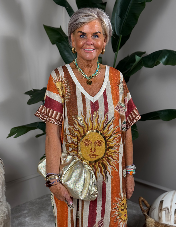 Jurk Shimmer Sun 3252 Oranje