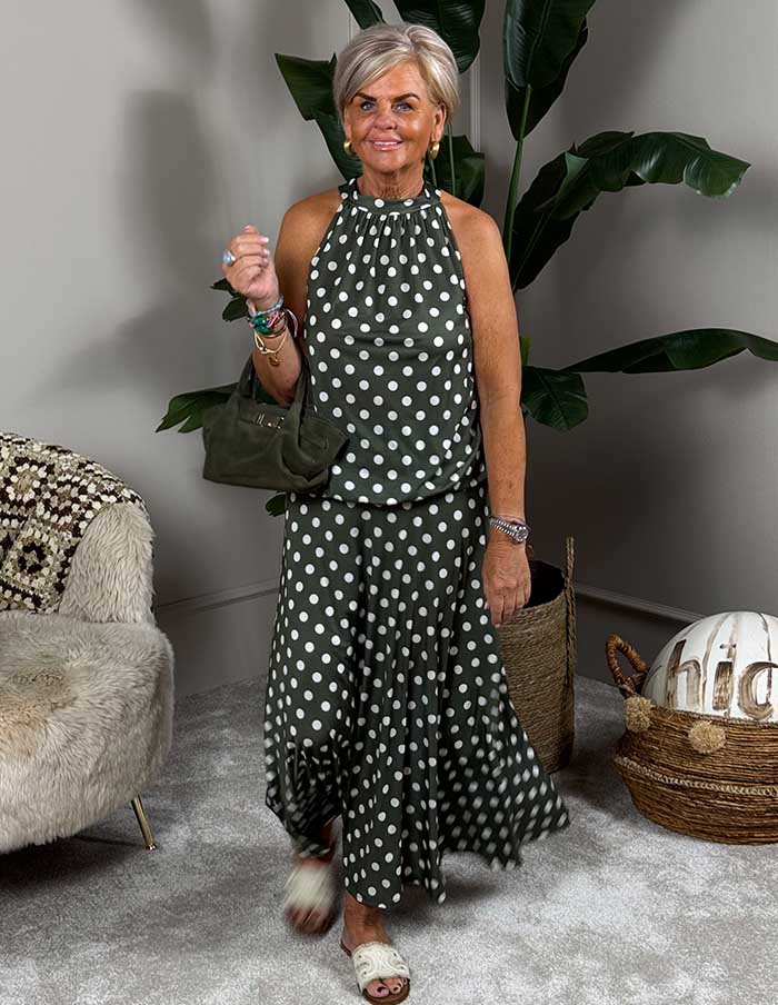 Top Polka Dot 84215 Groen