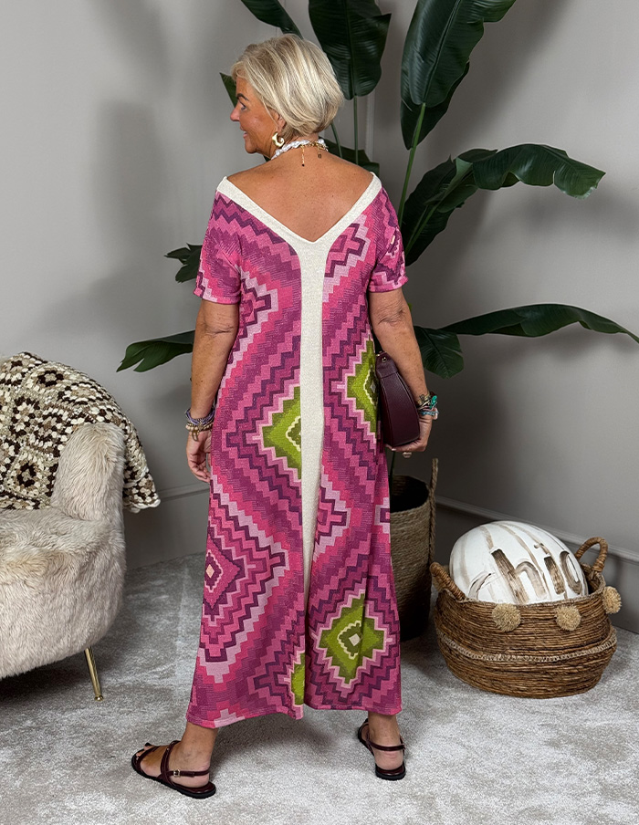 Jurk Kate Print 2196 Fuchsia 