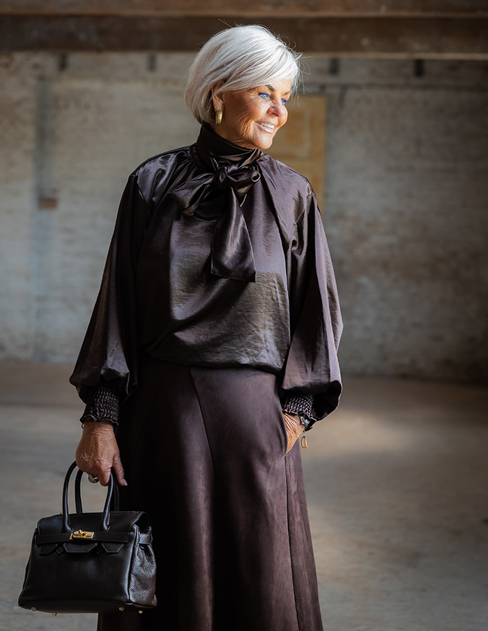 Blouse Chica's Strik Bruin