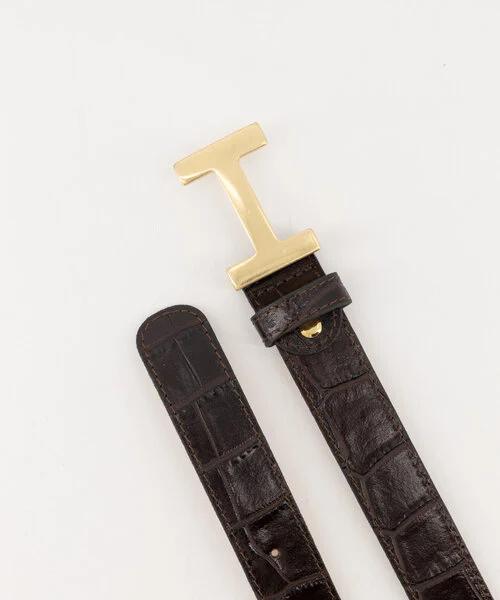 Riem Hera Big Croco Donkerbruin