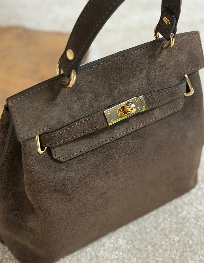 Tas Brownie Suède Bruin