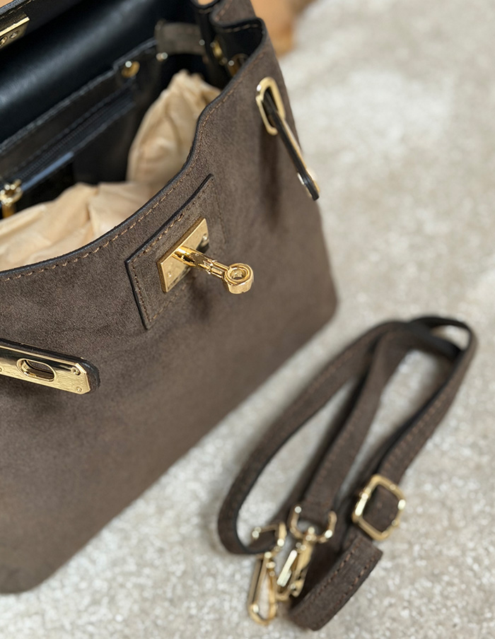 Tas Brownie Suède Bruin