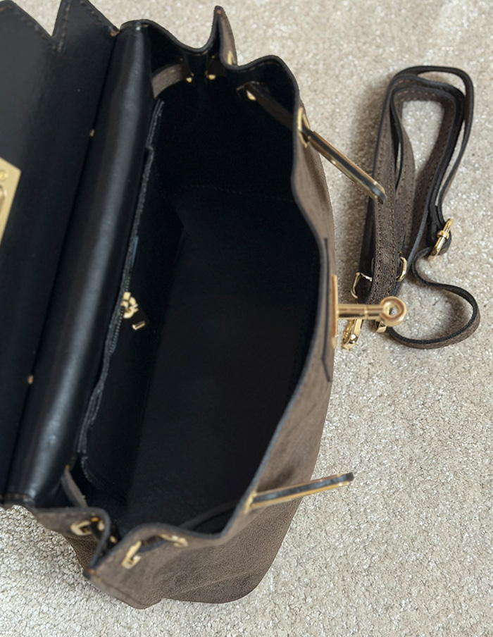Tas Brownie Suède Bruin