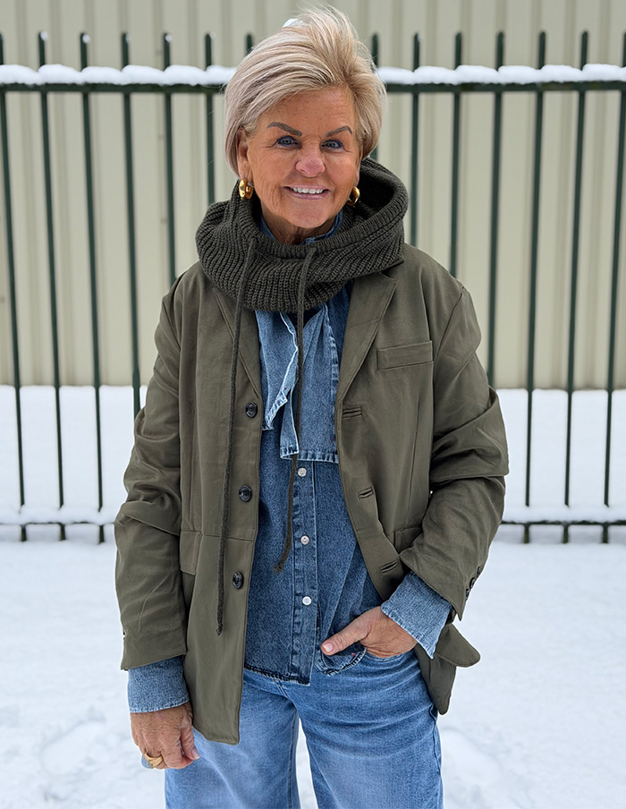 Blazer Suedine 586 Legergroen