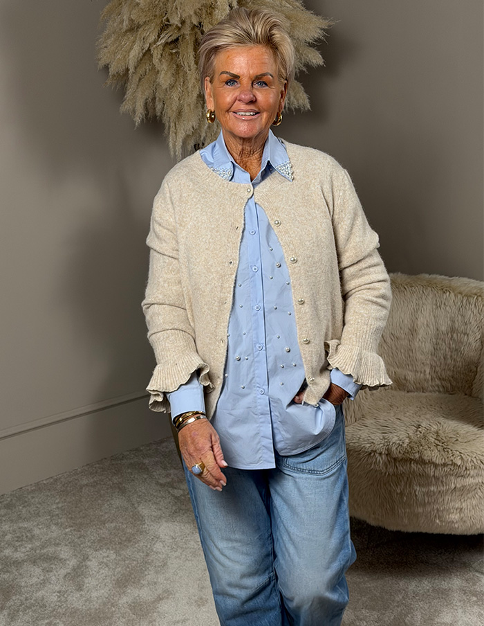 Vestje Ruffle Pearl 1119 Beige