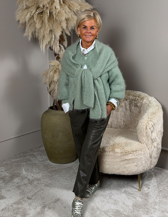 Sjaal Basic Mohair Long Matcha