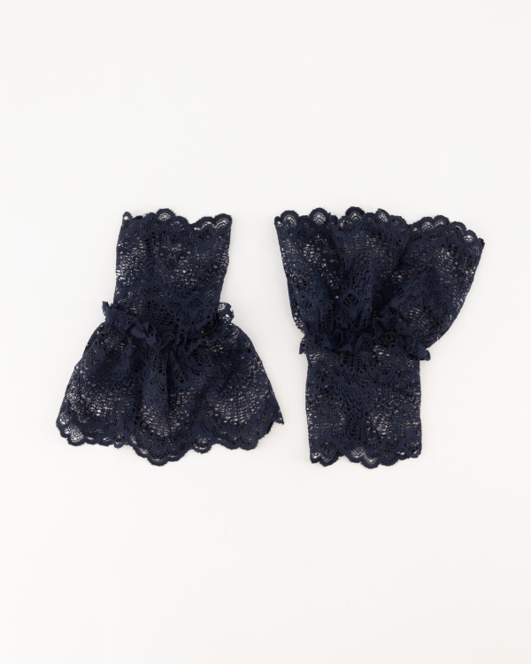 Kanten Mouwboord Genevieve Donkerblauw